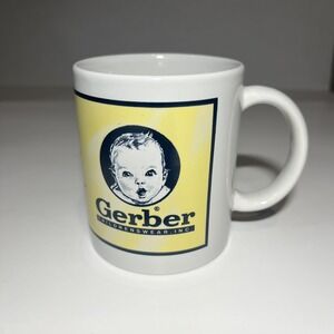 Gerber Baby Promotional White Yellow Coffee Mug Cup Baby Face Childrenswear